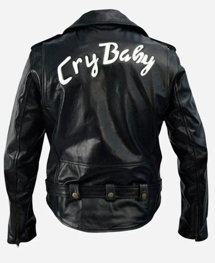 Johnny Depp Cry Baby Black Leather Jacket