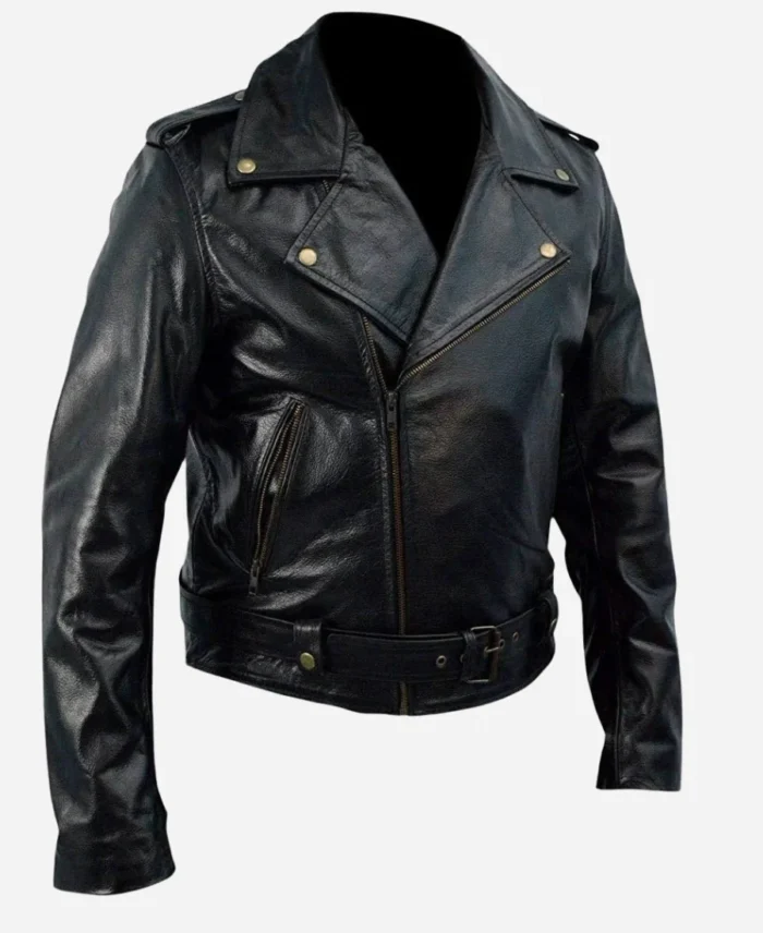 Johnny Depp Cry Baby Black Leather Jacket For Sale