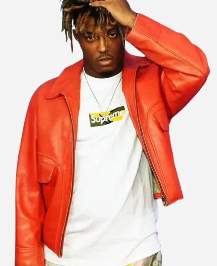 Juice-Wrld-Leather-Orange-Jacket