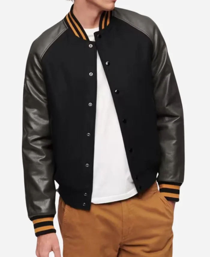 Julia Brown Karen Pirie S02 Black Varsity Jacket For Sale