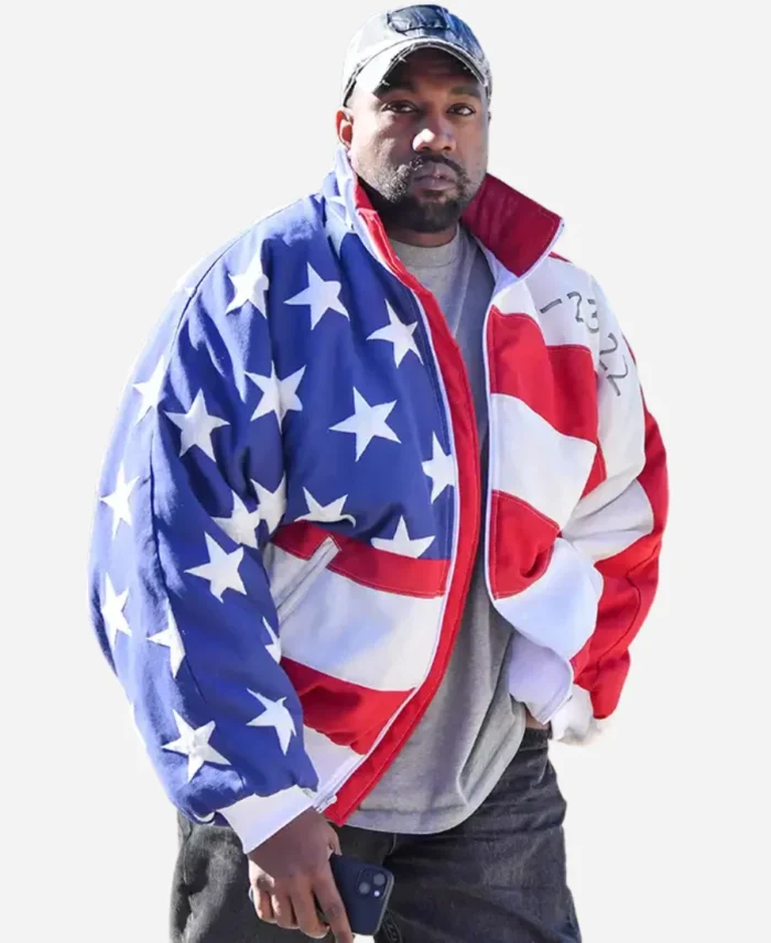 Kanye-West-American-Flag-Bomber-Jacket-For-Sale