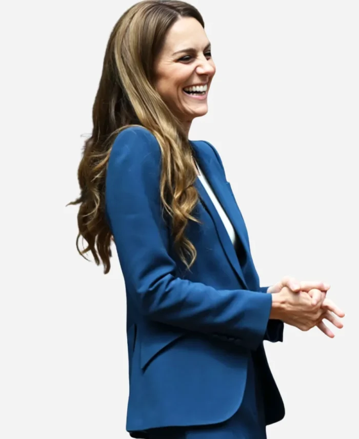 Kate Middleton V&A East Storehouse Blue Blazer For Sale