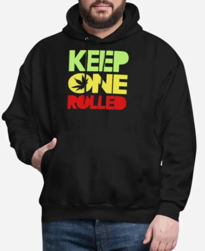 Keep One Rolled Black Hoodie