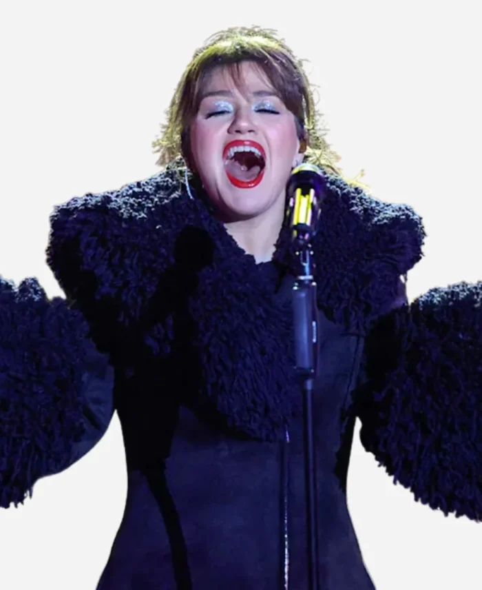Kelly Clarkson Rockefeller Center Black Coat
