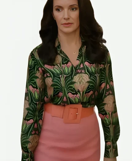 Kristin Davis And Just Like That S03 Printed Blouse