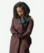 Law and Order Organized Crime Ayanna Bell Maroon Coat