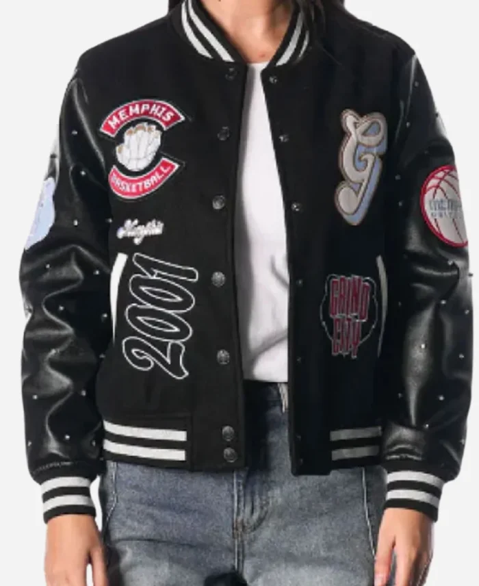 Memphis-Grizzlies-Black-Varsity-Sparkle-Jacket