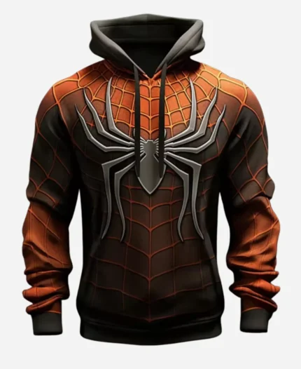 Men's Graphics 3D Spider Print Casual Hoodie