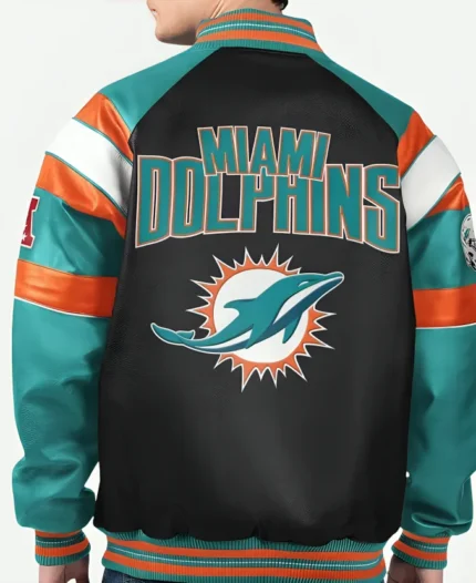 Miami Dolphins Leather Jacket