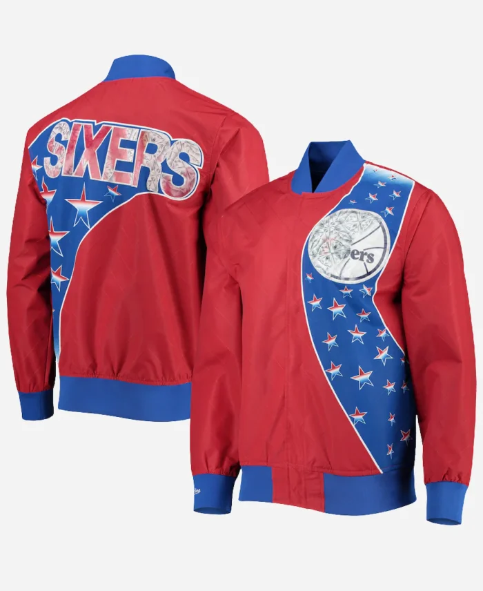 Mitchell-Ness-Philadelphia-76ers-Warm-Up-Red-Jacket