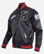 NBA All-Star Game 2025 Black Varsity Bomber Satin Jacket For Sale