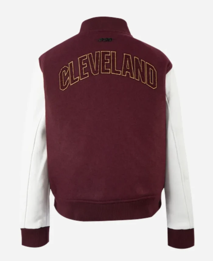 NBA Cleveland Cavaliers 2025 Maroon Varsity Wool Jacket