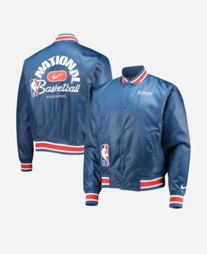 NBA Nike 75th Anniversary Courtside Blue Jacket