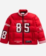 NFL Player George Kittle Scarlet 49ers Puffer Jacket