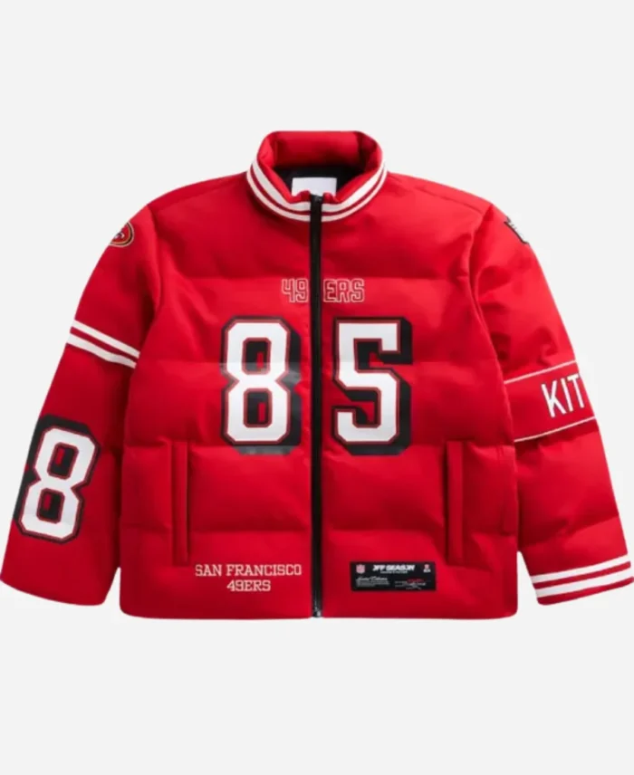NFL Player George Kittle Scarlet 49ers Puffer Jacket