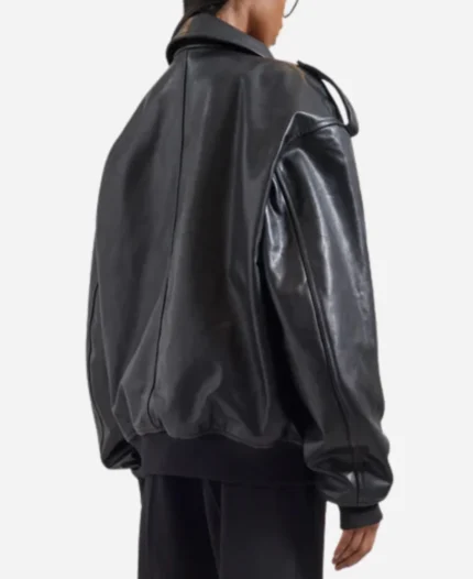NY Street Style 2025 Diane Kruger Leather Jacket