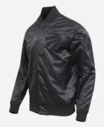 National Basketball Association Toronto Raptors 2025 Triple Black Satin Bomber Jacket