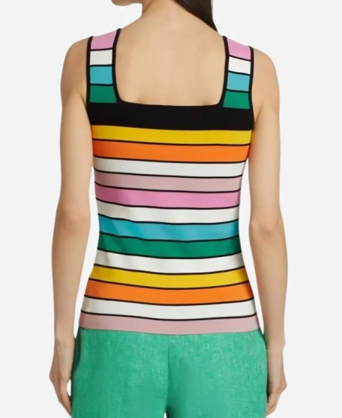 News Daily 2025 Morgan Radford Striped Tank Top