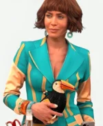 Nicole Ari Parker TV Series And Just Like That Season 03 Lisa Todd Blue and Yellow Blazer