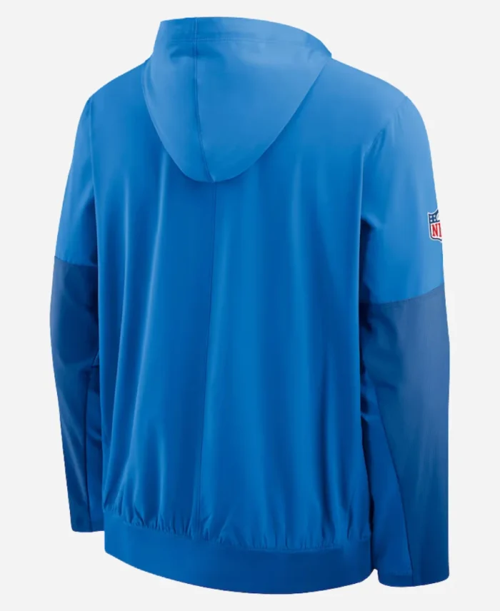 Nike Detroit Lions Sideline Anorak Half-Zip Blue Hoodie Jacket For Sale
