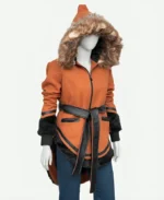 North Of North Anna Lambe Orange Fur Coat