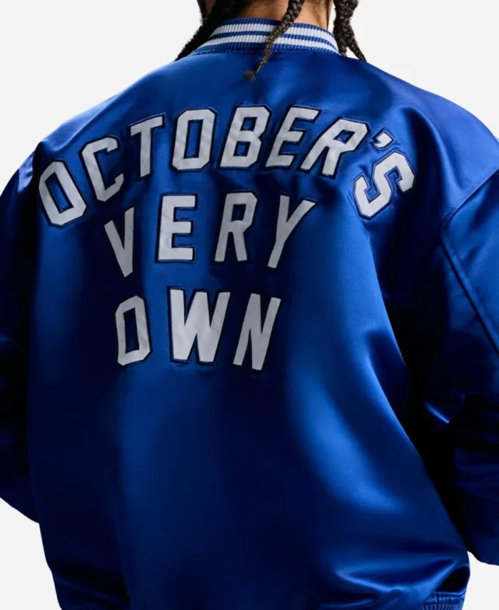 OVO X New Era Blue Jays Blue Varsity Jacket