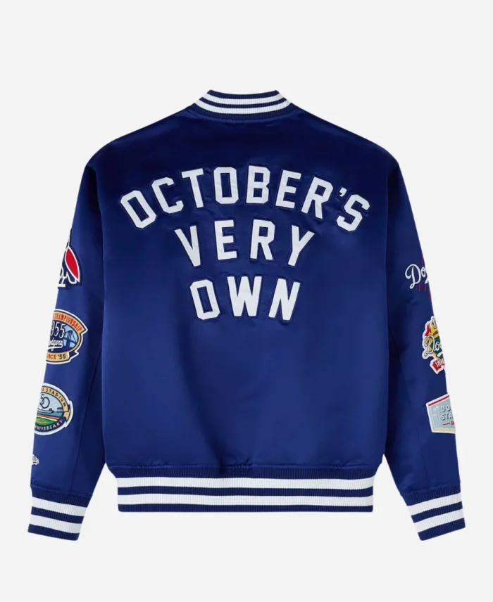 OVO X New Era Dodgers Satin Varsity Jacket