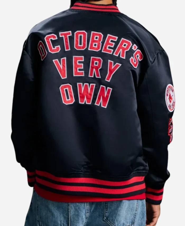 OVO X New Era Red Sox Navy Varsity Jacket