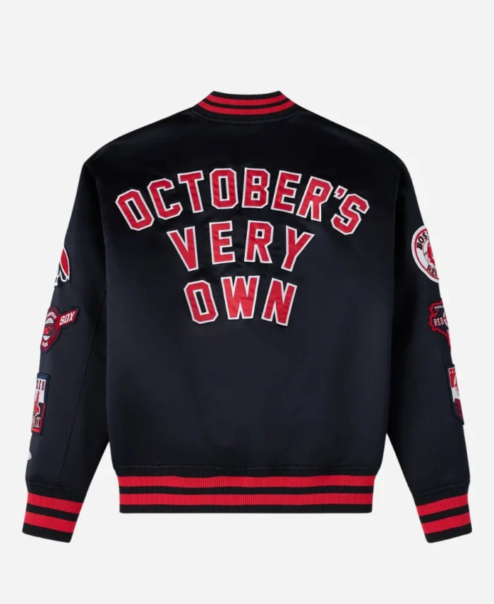 OVO X New Era Red Sox Satin Varsity Jacket