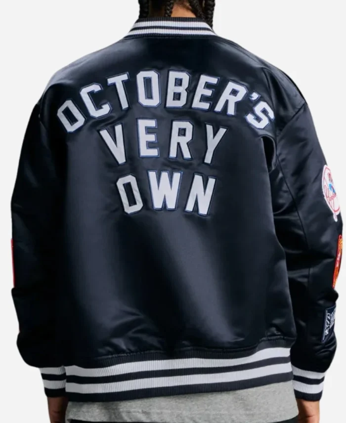 OVO X New Era Yankees Black Varsity Jacket