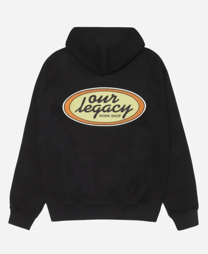 Our Legacy x Stussy Work Shop Oval Zip Black Hoodie