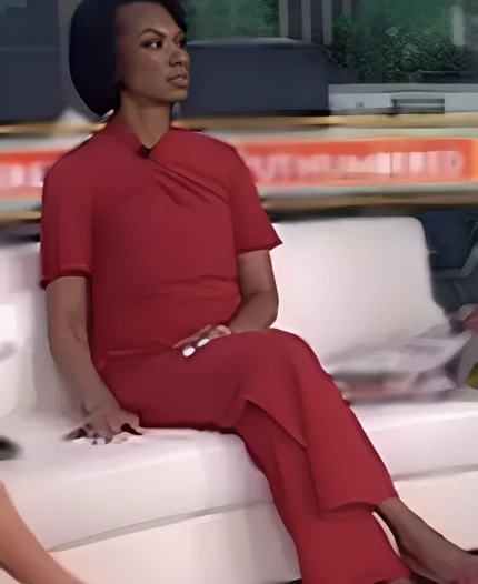 Outnumbered Harris Faulkner Pink Jumpsuit