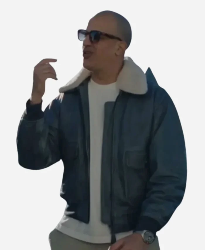 Rim’K Cafe noisette Blue Leather Jacket
