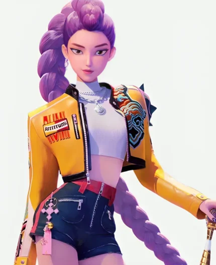 Rumi KPop Demon Hunters Leather Jacket