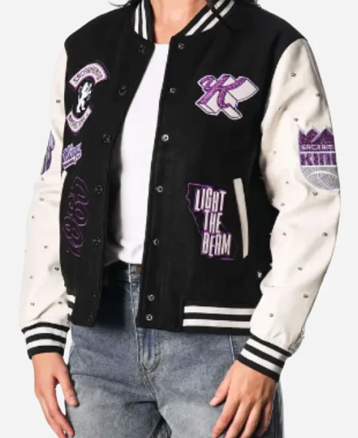 Sacramento-Kings-Black-Sparkle-Varsity-Jacket