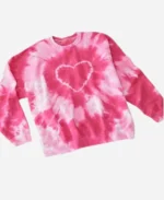 Sara Waisglass Tv Series Ginny and Georgia Maxine Baker Pink Tie Dye Heart Sweatshirt