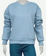 Sarah Jessica Parker And Just Like That S03 Blue V-Neck Sweatshirt