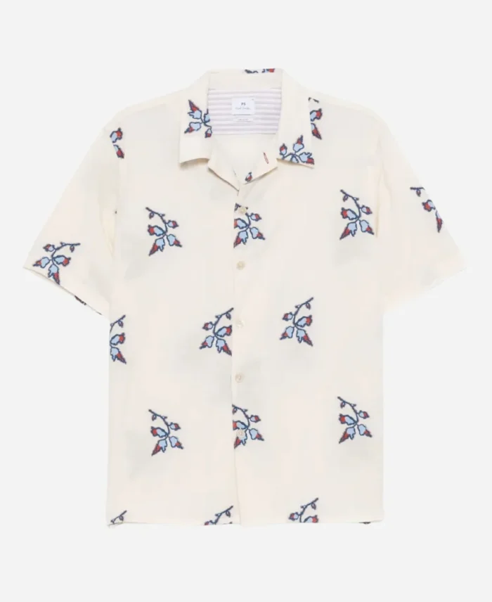 Scott Evans Access Hollywood 2025 Floral Print Camp Shirt For Sale