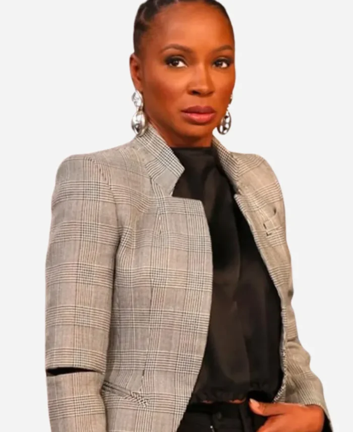 Shanola Hampton Found S2 Grey Plaid Blazer