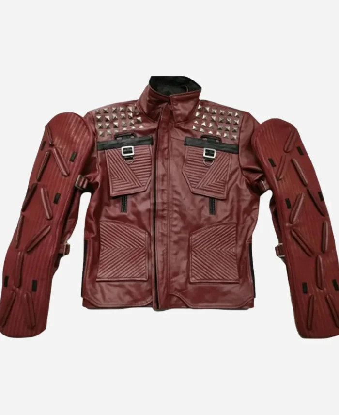 Star Lord Maroon Leather Jacket
