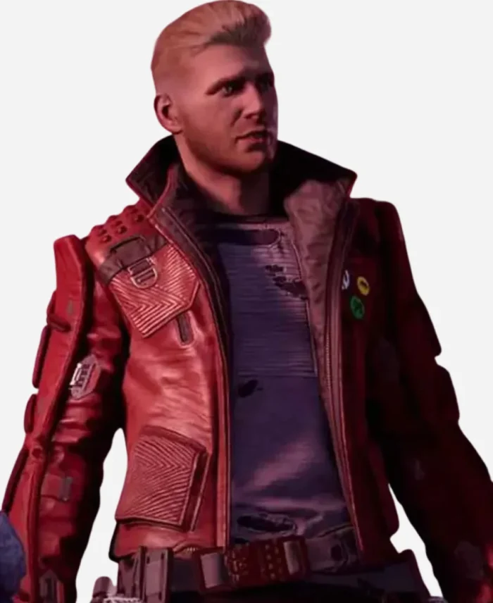 Star Lord Maroon Leather Jacket For Sale