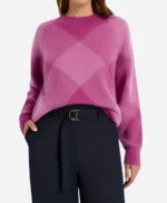Strife S2 Olivia Junkeer Pink Argyle Sweater