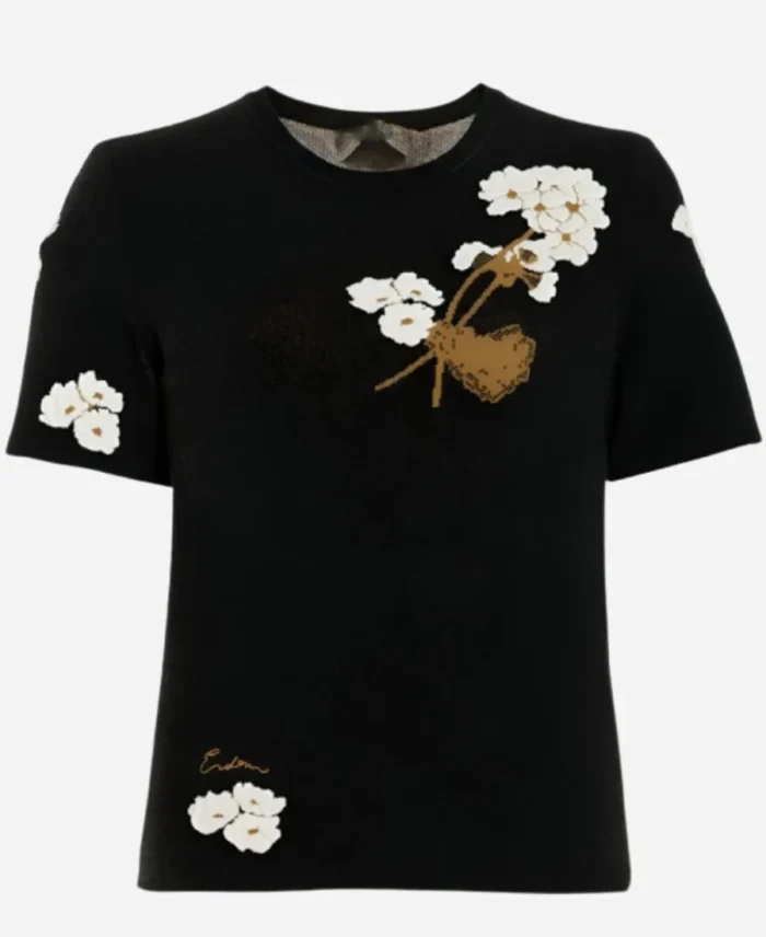 The-Jennifer-Hudson-Show-2024-Demi-Moore-Embroidered-Black-Shirt-Top