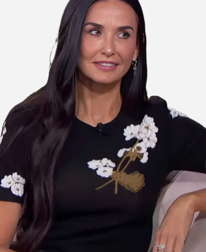 The-Jennifer-Hudson-Show-2024-Demi-Moore-Embroidered-Top