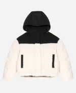 The Today Show 2025 Dylan’s Dreyer white shearling puffer jacket