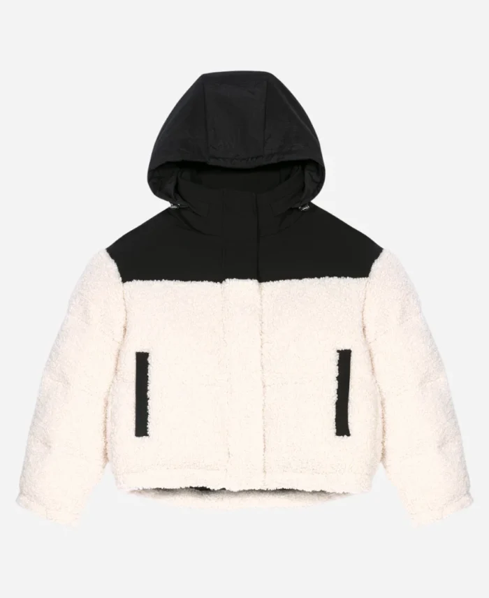 The Today Show 2025 Dylan’s Dreyer white shearling puffer jacket