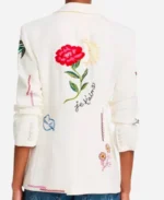 The View Ana Navarro White Printed Blazer