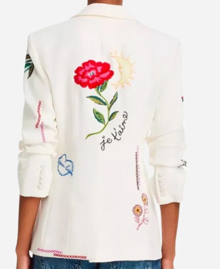 The View Ana Navarro White Printed Blazer