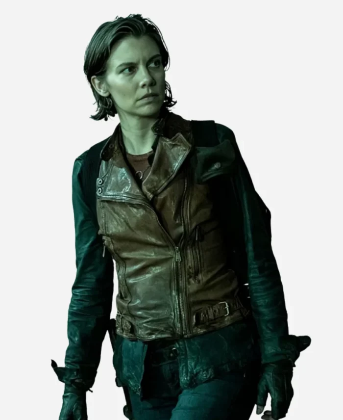 The-Walking-Dead-City-Lauren-Cohan-Brown-Vest