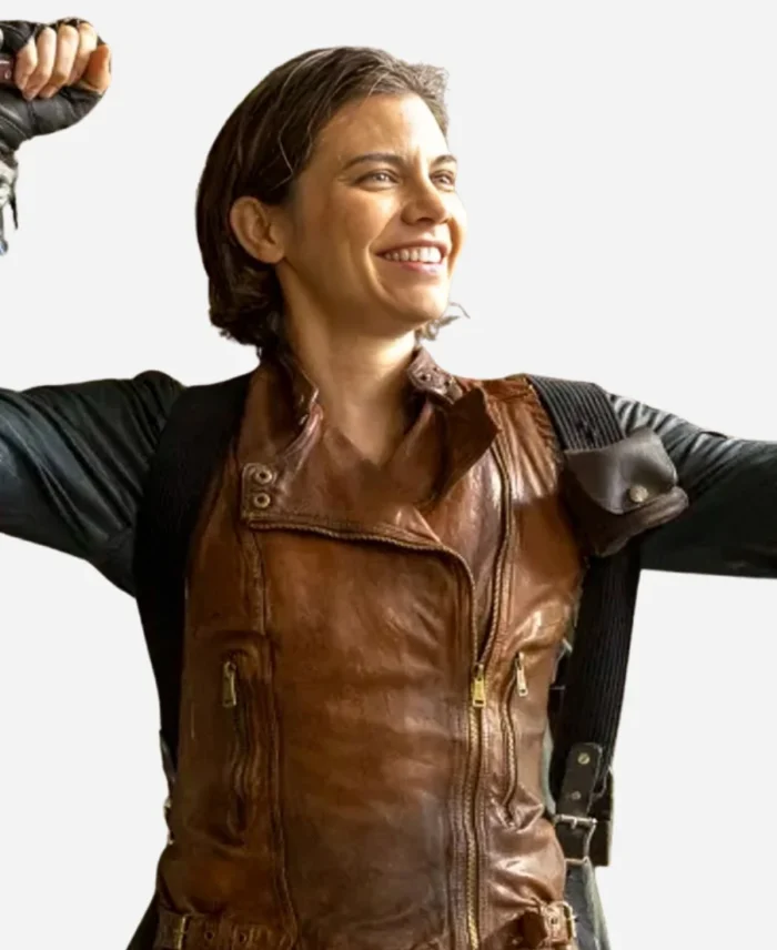 The-Walking-Dead-Lauren-Cohan-Dead-City-Brown-Vest
